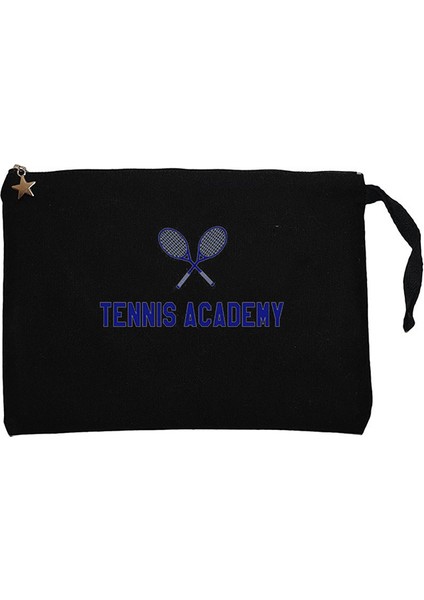 Tennis Academy Siyah Clutch Astarlı Cüzdan / El Çantası