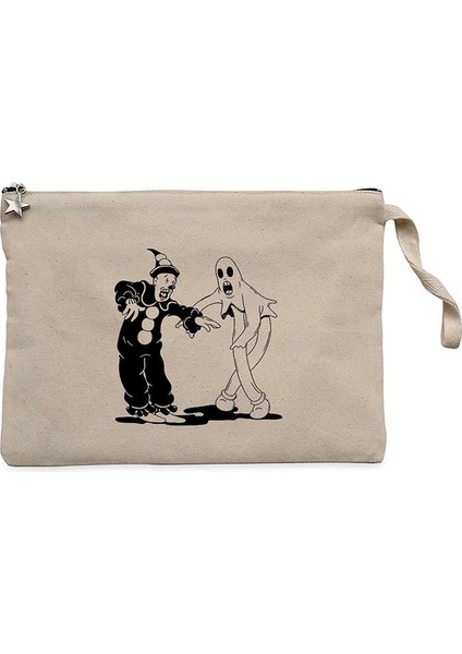 Ghostemane Duet Krem Clutch Astarlı Cüzdan / El Çantası