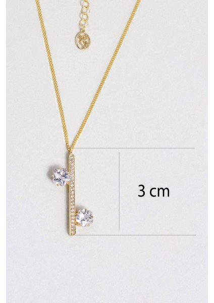 Flora 18 Ayar Sarı Altın Kaplama 45 cm Gümüş Minimal Kolye