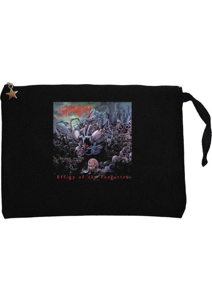 Suffacation Effigy Of The Forgotten Siyah Clutch Astarlı Cüzdan / El Çantası