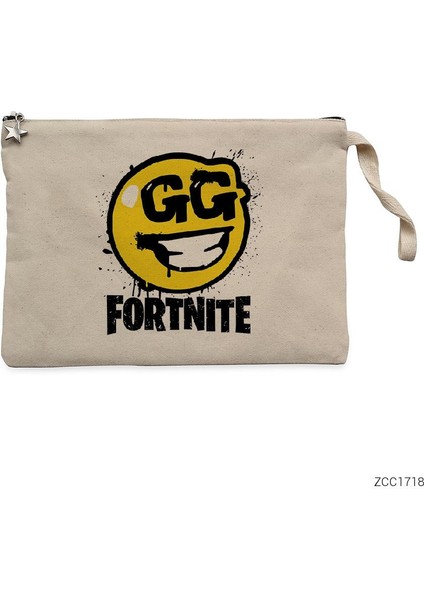 Fortnite Gg Krem Clutch Astarlı Cüzdan / El Çantası