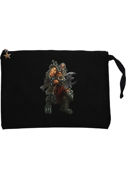 Diablo Iıı Ruhların Reaper'ı B.b. Siyah Clutch Astarlı Cüzdan / El Çantası