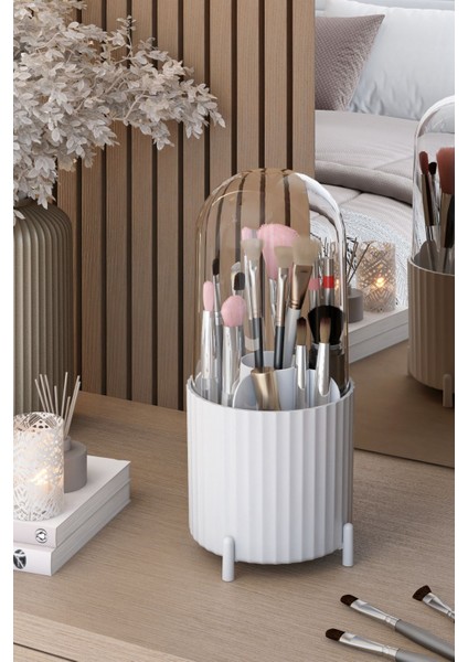 Şeffaf Kapaklı Kozmetik Düzenleyici, Beyaz, Plastik, Tek Parça fiyatları