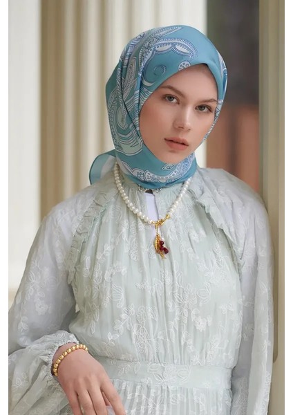 Mavi Ed Scarf Motif Desen Modal Eşarp