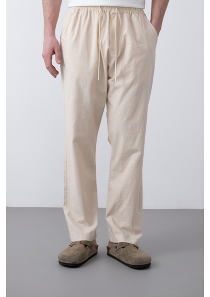 Beli Latikli Baggy Erkek Keten Pantolon fiyatları