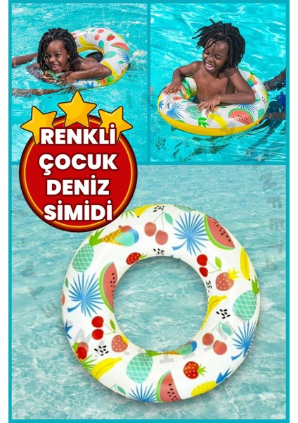 Desenli Çocuk Deniz Simit ( 61CM ) 3-6yaş