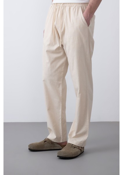 Beli Latikli Baggy Erkek Keten Pantolon modelleri