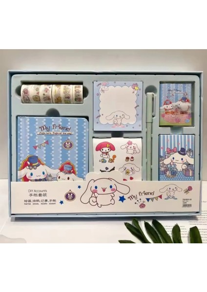 Sanrio Cinnamorol Lüx Hediyelik Kırtasiye Seti Defter Kalem Sticker Bloknot