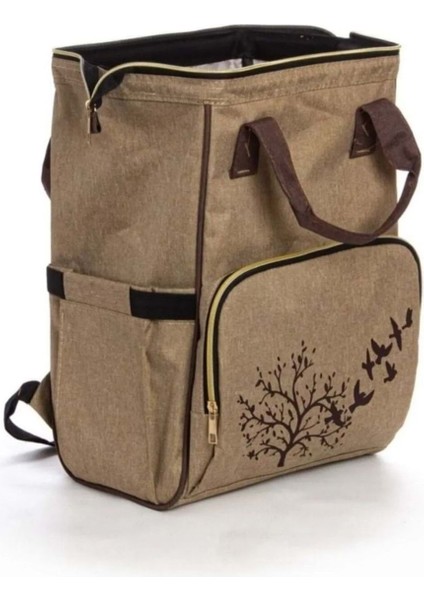Ağaçlı Anne Bakım Çantası - 2000 Bej modelleri