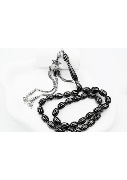 Oltu Taşı Beyzi Model On Ikili Karpuz Nakkaş Imame Işlemeli Tespih fiyatları