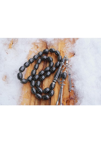 Oltu Taşı Beyzi Model On Ikili Karpuz Nakkaş Imame Işlemeli Tespih fırsatları