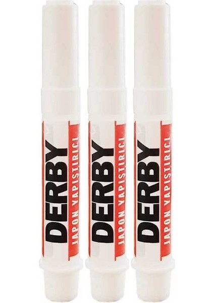 Japon Yapıştırıcısı Derby 3 Adet Mini Parmak Japon Yapıştırıcı Kuvvetli Hızlı Yapıştırıcı 1.5 gr 3 Adet