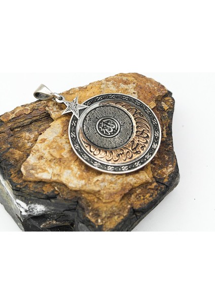 Hat Yazılı Islami Model Ayyıldız Erkek Kolye fiyatları