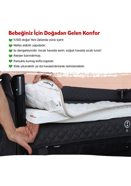 Yeni Zelanda Kuzu Yünü 60X120 Bebek Yatak Pedi – Doğal ve Nefes Alabilir indirimleri