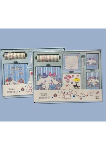 Sanrio Cinnamorol Lüx Hediyelik Kırtasiye Seti Defter Kalem Sticker Bloknot modelleri