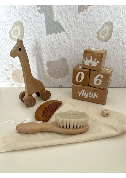 Bebek Anı Küpü ve Ahşap Dekor 4lü Set ,bebek Dekor Hediyelik modelleri