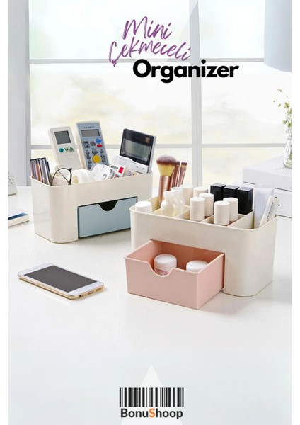 Beyaz turkuaz mini düzenleyici, kozmetik ve takı saklama kutusu, 6+ parça, plastik fiyatları