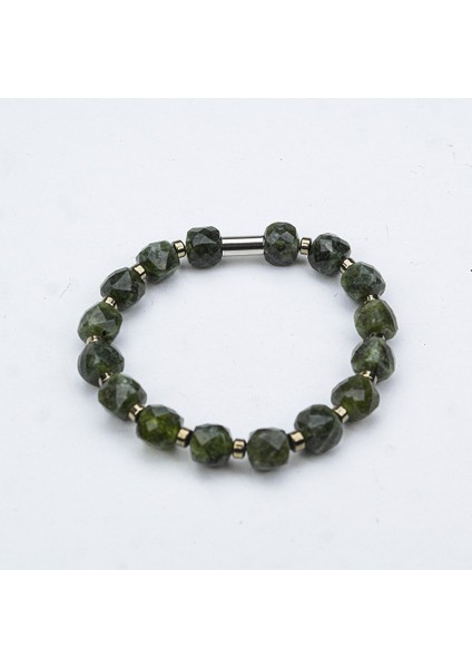 Yeşil Akik Misina Lastikli Bileklik