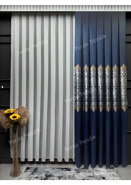 Liva-Avent Desen Fon Perde Sık Kanun Pile (Tek Kanat)