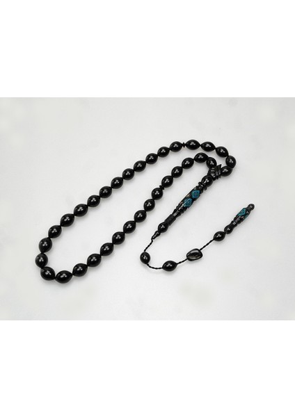 Oltu Taşı Kilim Oyma Imame Ve Mine Işleme Sade Tespih