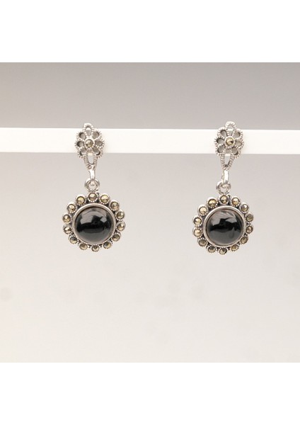 Papatya Model Oltu Taşlı Küpe fiyatları