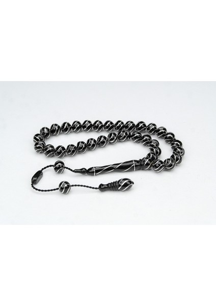 Oltu Taşı Küre Kesim Çeşmi Bülbül Işlemeli Tespih