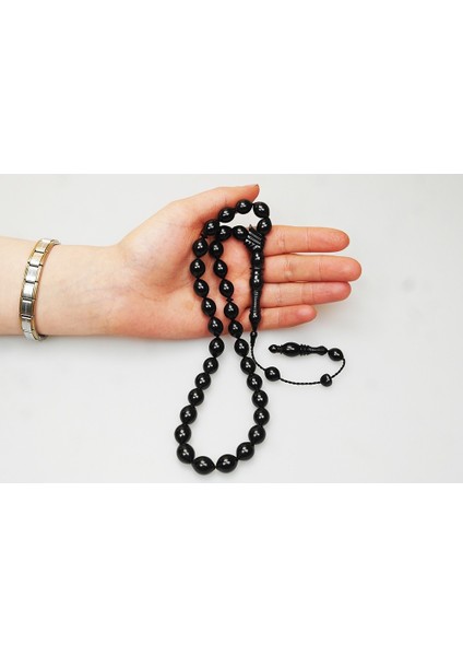 Oltu Taşı Kravatlı Şerit Çizgi Imame Sade Tespih modelleri