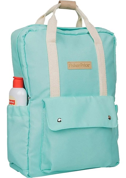 Mint Yeşili Çok Cepli Biberon Termoslu Fonksiyonel Anne Bebek Bakım Sırt Çantası FP-BGO50-MINT fiyatları