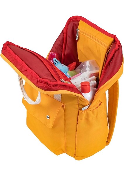 Mint Yeşili Çok Cepli Biberon Termoslu Fonksiyonel Anne Bebek Bakım Sırt Çantası FP-BGO50-MINT