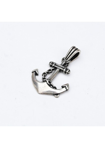 Çapa Model Gümüş Erkek Kolye