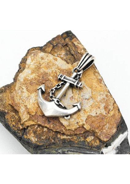 Çapa Model Gümüş Erkek Kolye fiyatları