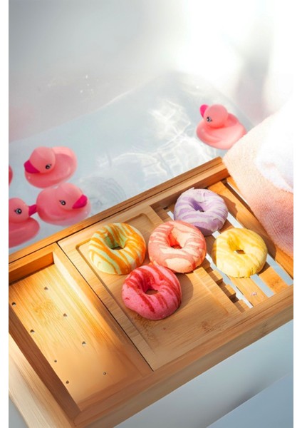 Mini Donut Banyo Topu Seti 5’li – Manikür & Pedikür Uyumlu – Spa ve Cilt Bakımı Seti