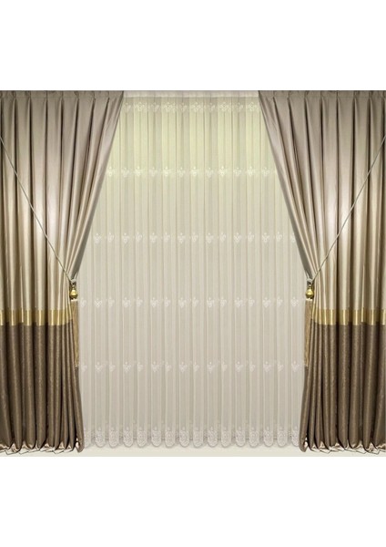 Lüks Serpme Tül ,işlemeli , Desenli Nakışlı Tül, Salon Tülü, Sık Pile