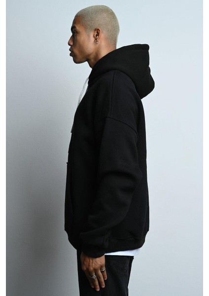 Oversize Kapşonlu Kanguru Cepli Içi Polarlı 3 Iplik Erkek Sweatshirt modelleri