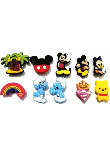 10 Adet Crocs Terlik Süsleri Jibbitz No:5