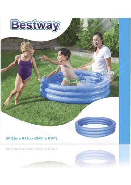 3 Boğumlu Renkli Şişme Havuz 1.22M x 25CM / / Kaymaz / / Özel Series /