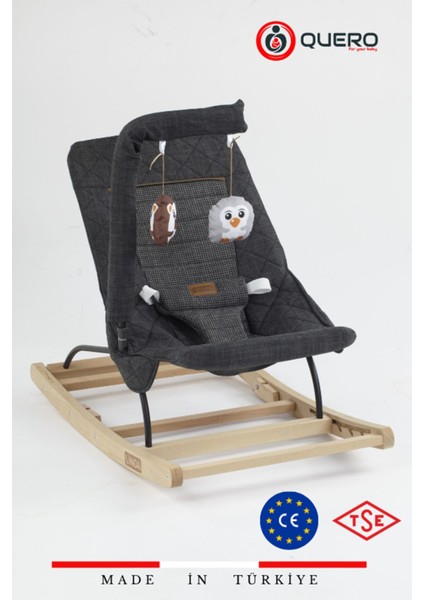 Linda Ahşap Anakucağı, Kademeli, Sallanır, Sabitlenebilir, Oyuncaklı,ana Kucağı Puset, Ana Dizi