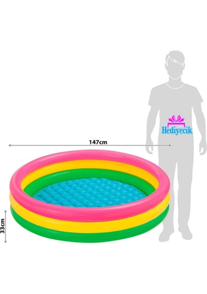 3 Boğumlu Yumuşak Taban Çocuk Oyun Havuzu Set 147X33CM Top ve Pompa Hediye modelleri
