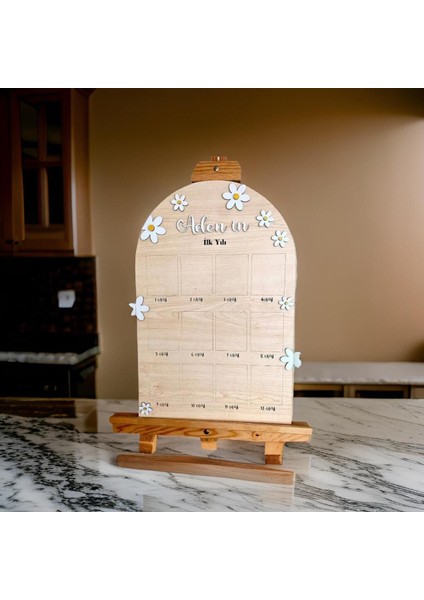 Fotoğraf Anı Çerçevesi Ilk 12 Ay Foto Çerçevesi Isme Özel Anı Panosu