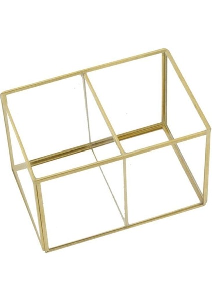 Şık Metal Makyaj Düzenleyici, 75 Parça, Altın Renk, Cam Bölmeler fiyatları