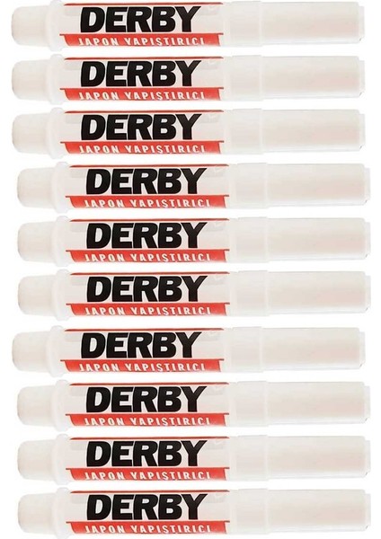 Japon Yapıştırıcısı Derby 10 Adet Mini Parmak Japon Yapıştırıcı Kuvvetli Hızlı Yapıştırıcı 1.5 gr 10 Adet