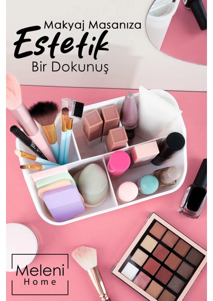 5 Bölmeli Çok Amaçlı Aksesuar Düzenleyici, Beyaz, Plastik, Organizer modelleri