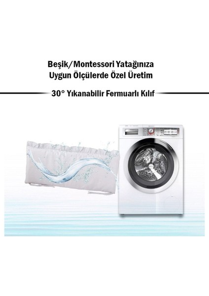 Fırfırlı Gri 80X130 Renk Beşik Montessori Bebek Kenar Koruma fırsatları