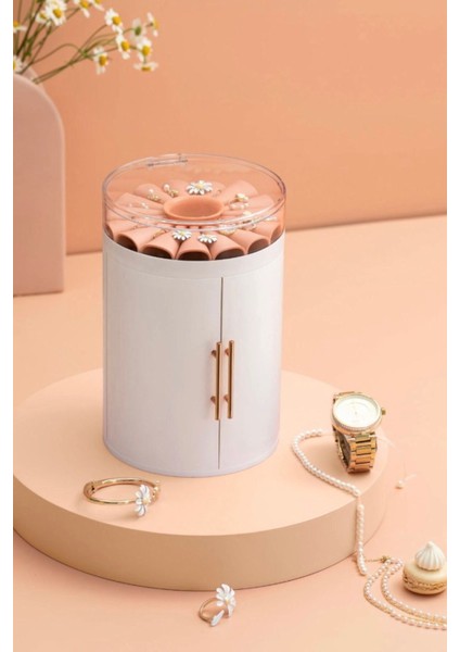 Beyaz Çekmeceli Takı Organizeri, Kapaklı, Çok Bölmeli, Pratik ve Şık Tasarım fiyatları