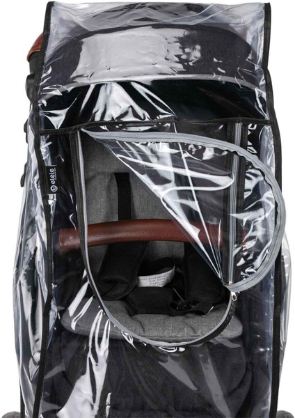 Fermuarlı Bebek Arabası Yağmurluğu Siyah Bütün Bebek Arabalarına Uyumludur Fermuarlı-Pencereli fiyatları