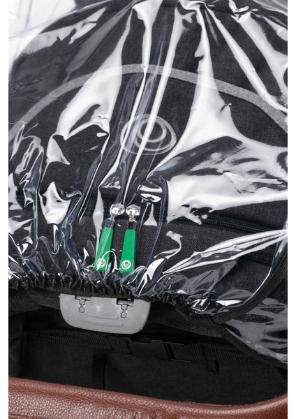 Fermuarlı Bebek Arabası Yağmurluğu Siyah Bütün Bebek Arabalarına Uyumludur Fermuarlı-Pencereli fırsatları