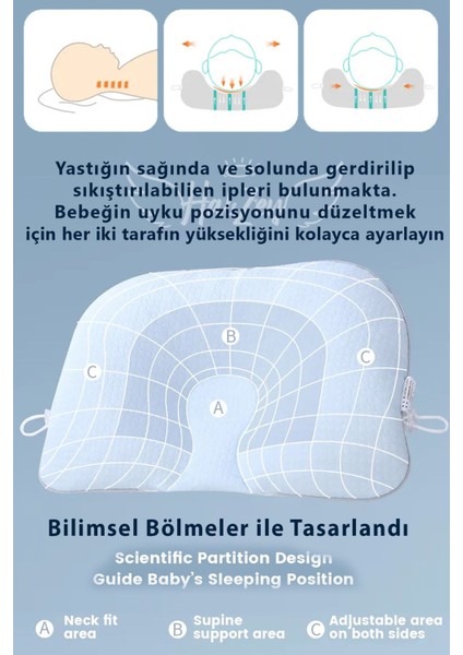 Bebek Yastığı, Güvenli Yatış Uyku Pozisyonu Ayarlanabilen Bebek Yastığı modelleri