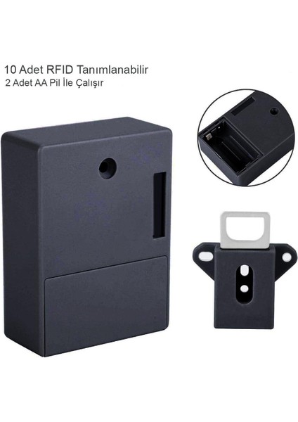Powermaster PM-26971 Gizli Çekmece Dolap Rfıd Kapı Güvenlik Kilidi Keyfob Çipli Kilidi