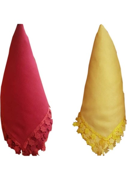 Yenidoğan Bebek Yüz Örtüsü, Sarı ve Kırmızı Yazma Yemeni