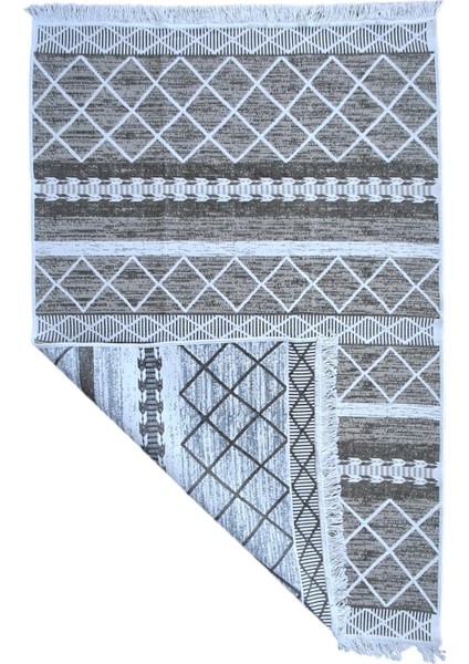 Staywithlove Kilim Çift Taraflı Lüks Dokuma Kilim Çamaşır Makinesinde Yıkanabilir Pamuklu Dokuma Bej- Krem Kilim indirimleri